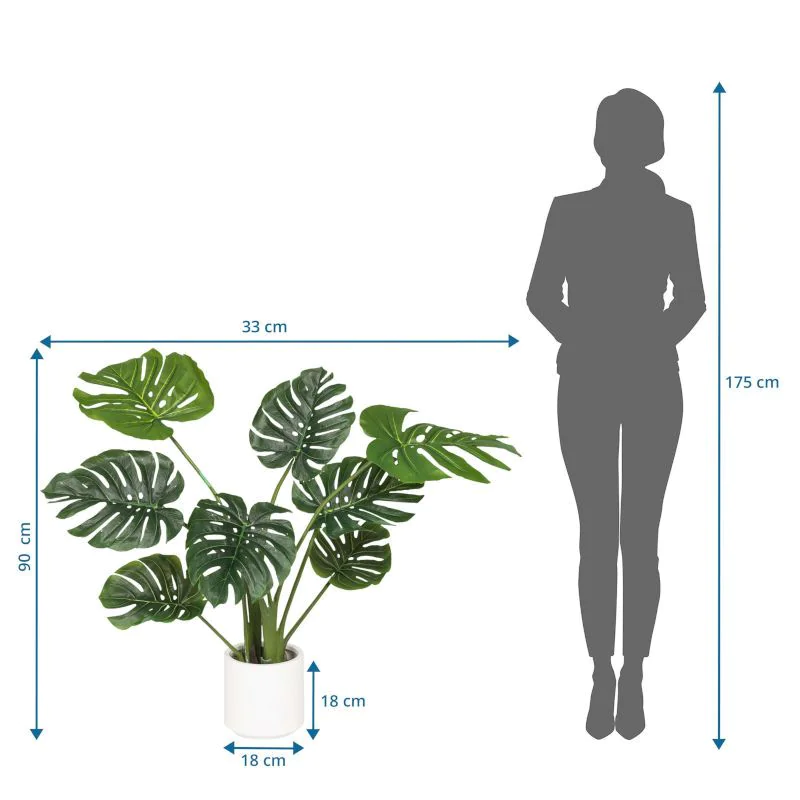 Kunstpflanze MONSTERA I von HJH - Produktbild 4 von 4