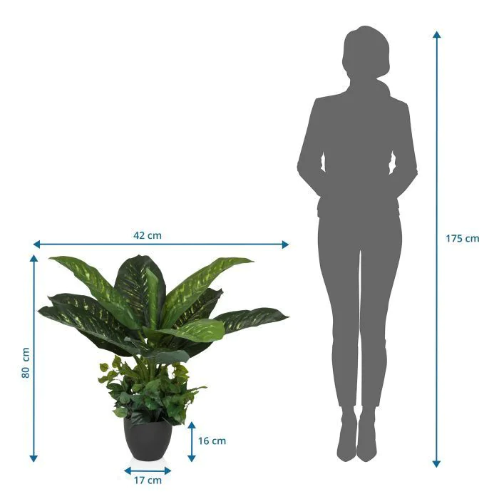 Kunstpflanze DIEFFENBACHIA von HJH - Produktbild 7 von 7
