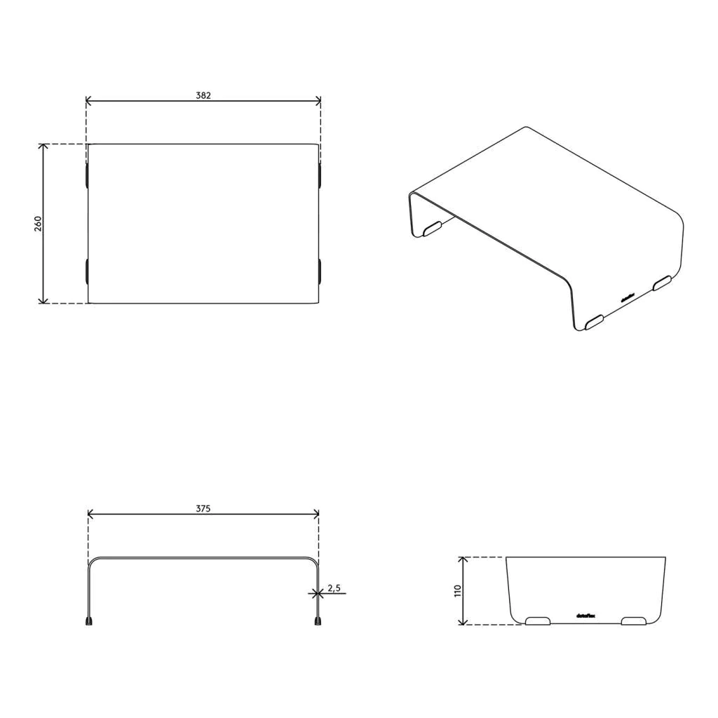 Addit Bento® Monitorerhöhung 11X von Dataflex - Produktbild 4 von 9