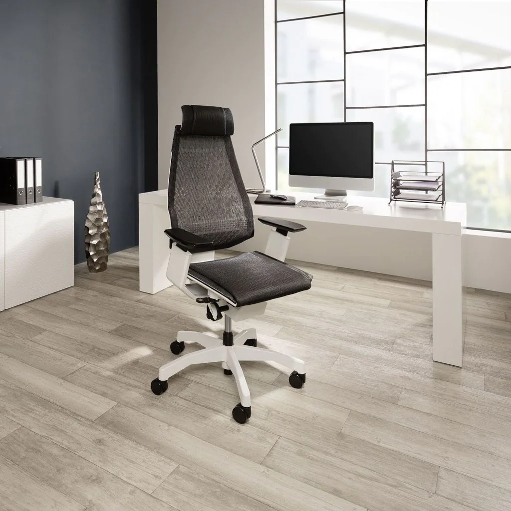 Bürostuhl Drehstuhl GENIDIA PRO WHITE Netzstoff schwarz von HJH - Produktbild 6 von 8
