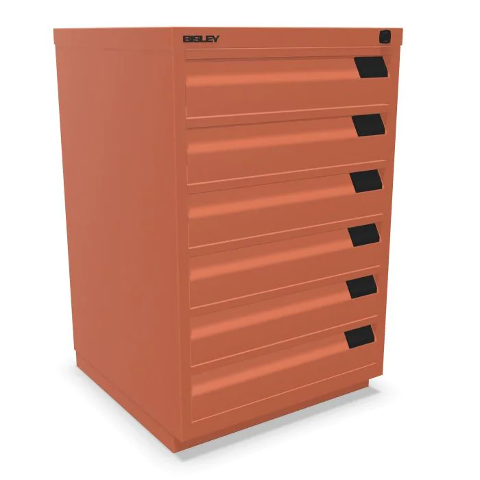 Schubladenschrank F mit Griffleiste 6 Universalschubladen - BIS-0493