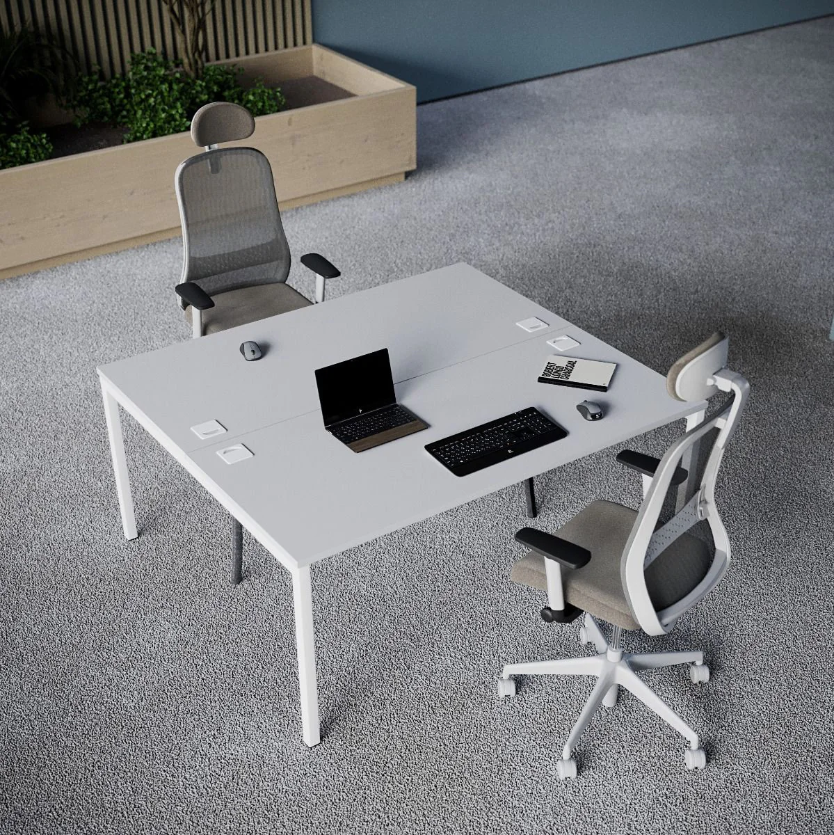 Schreibtisch bSpace Workbench 2er 4 Fuß von Nowy Styl - Produktbild 1 von 5