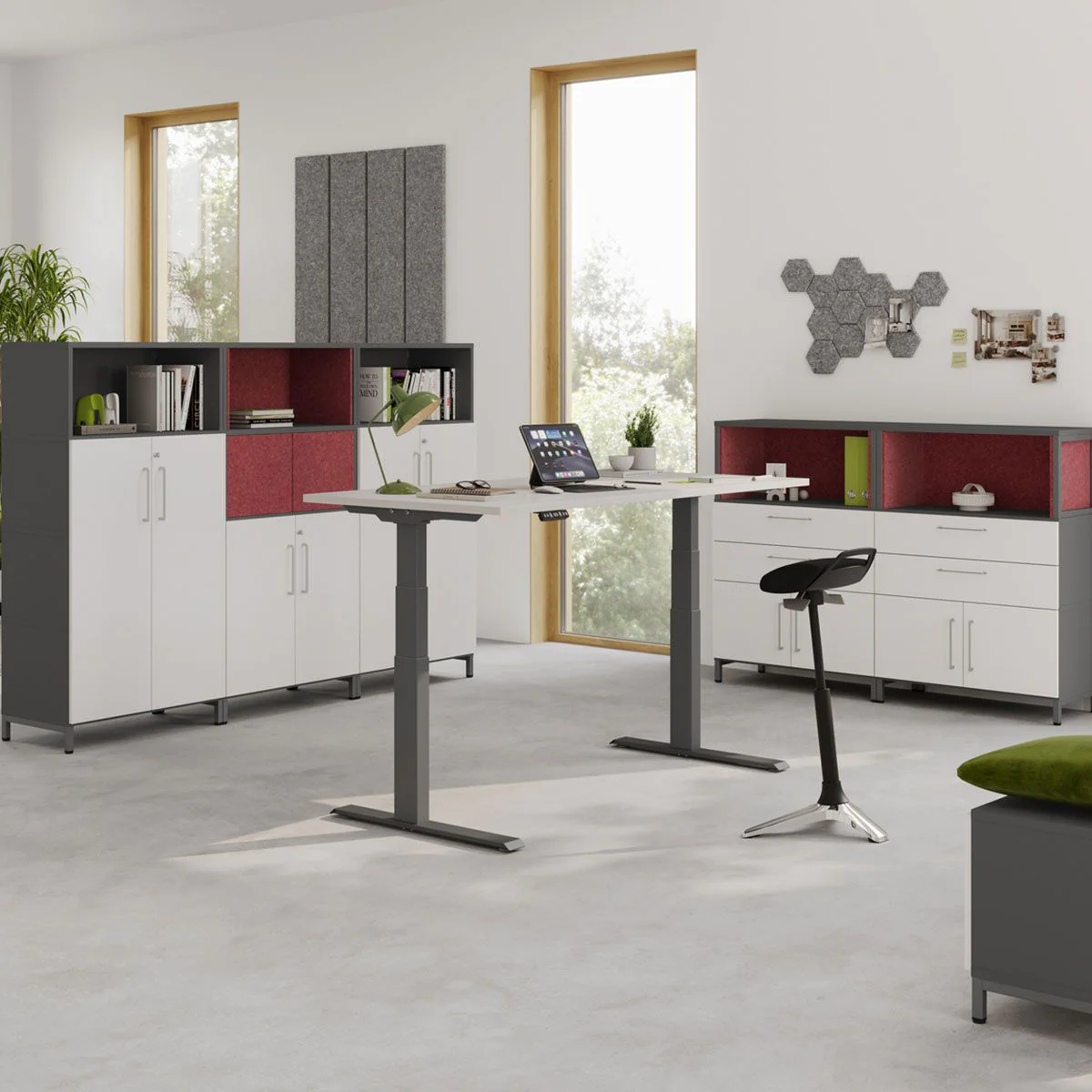 Kombischrank Flex Wall 3 OH von Hammerbacher - Produktbild 12 von 14