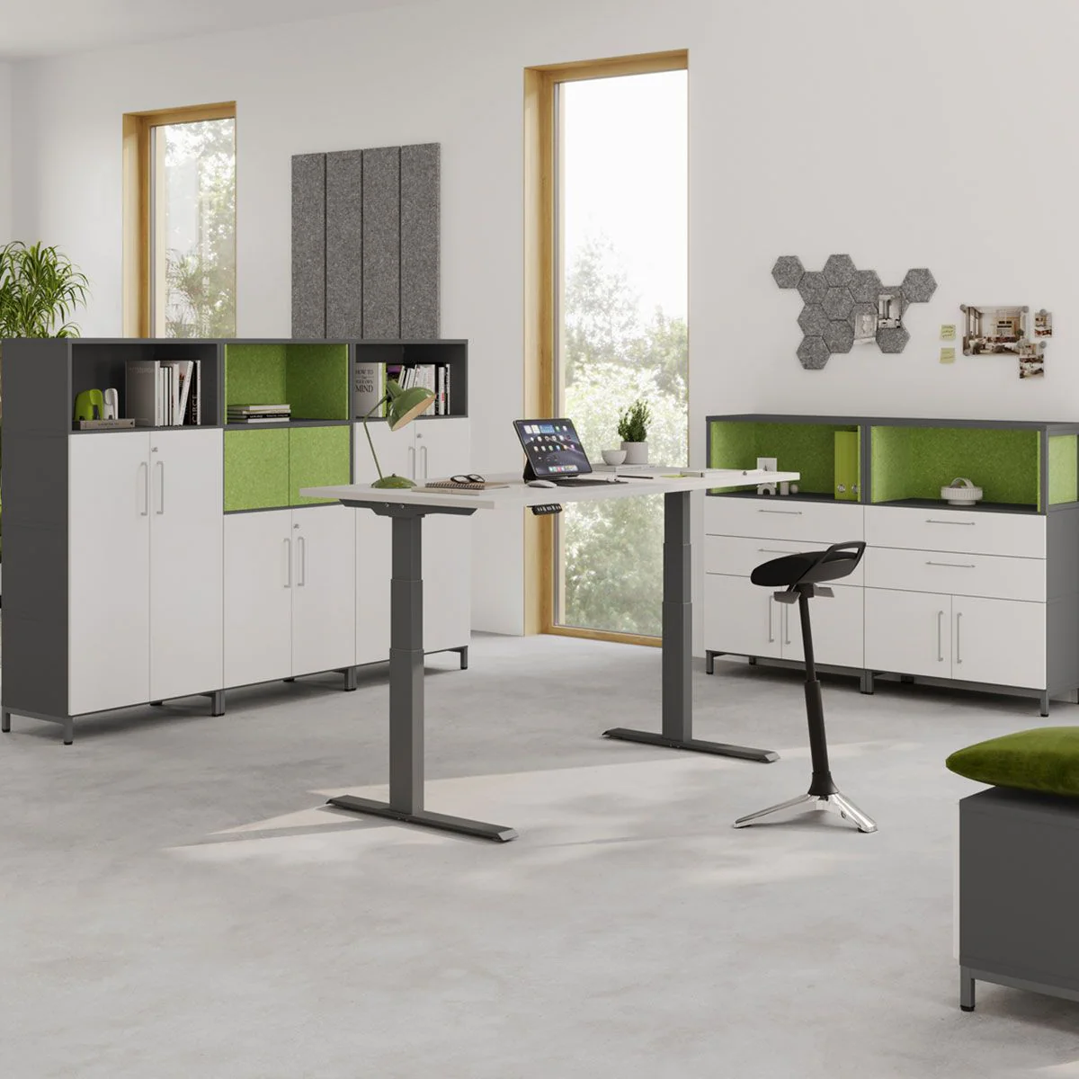 Kombischrank Flex Wall 4 OH - Sockel von Hammerbacher - Produktbild 7 von 11