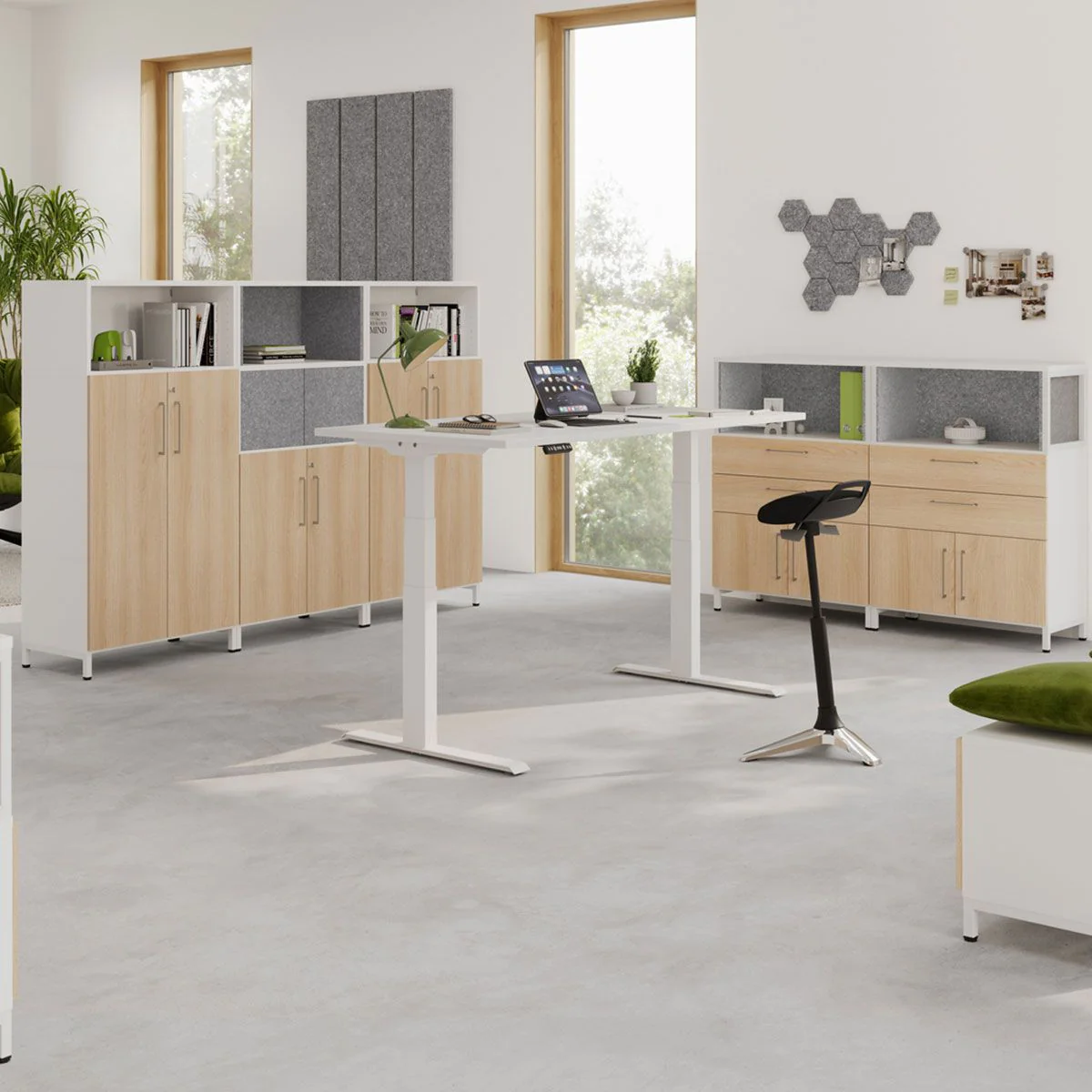 Kombischrank Flex Wall 4 OH - Sockel von Hammerbacher - Produktbild 9 von 11