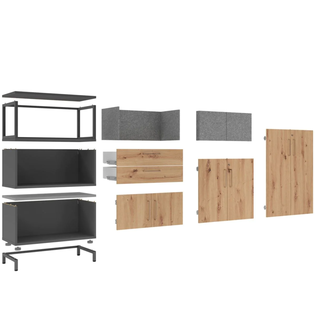 Regal Flex Wall 2 OH von Hammerbacher - Produktbild 1 von 5