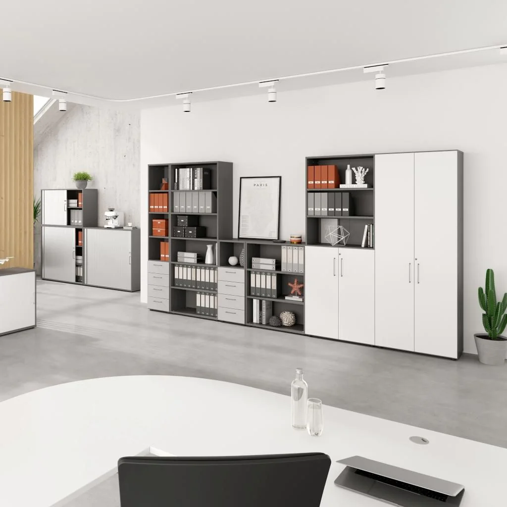 Aktenschrank Advanced 9 T6 6 OH Metallgriff von Hammerbacher - Produktbild 5 von 15