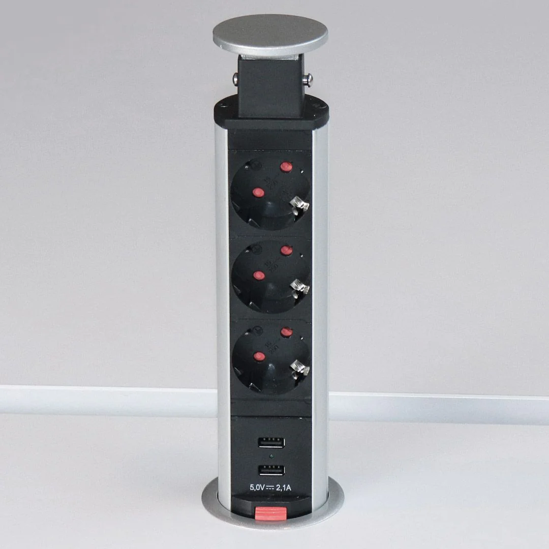 Power Tower 3x VDE 2x USB ohne Einbau - HBA-ELDO600