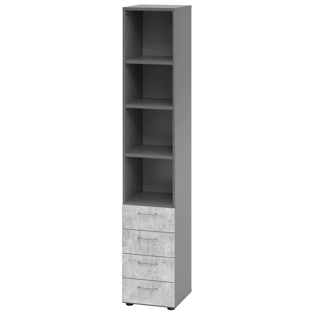 Kombischrank Advanced 9 S4 6 OH Metallgriff mit Schubladen von Hammerbacher - Produktbild 11 von 14