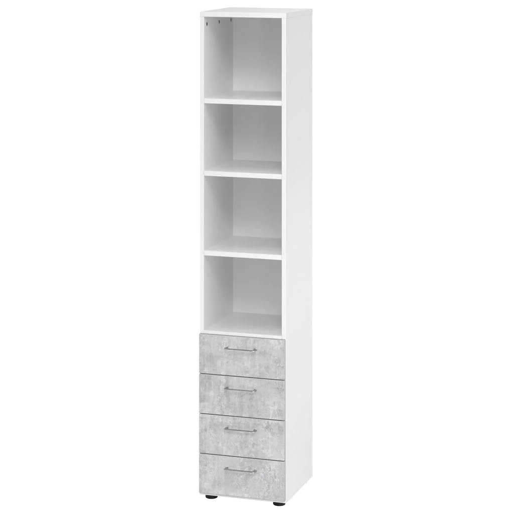 Kombischrank Advanced 9 S4 6 OH Metallgriff mit Schubladen von Hammerbacher - Produktbild 12 von 14