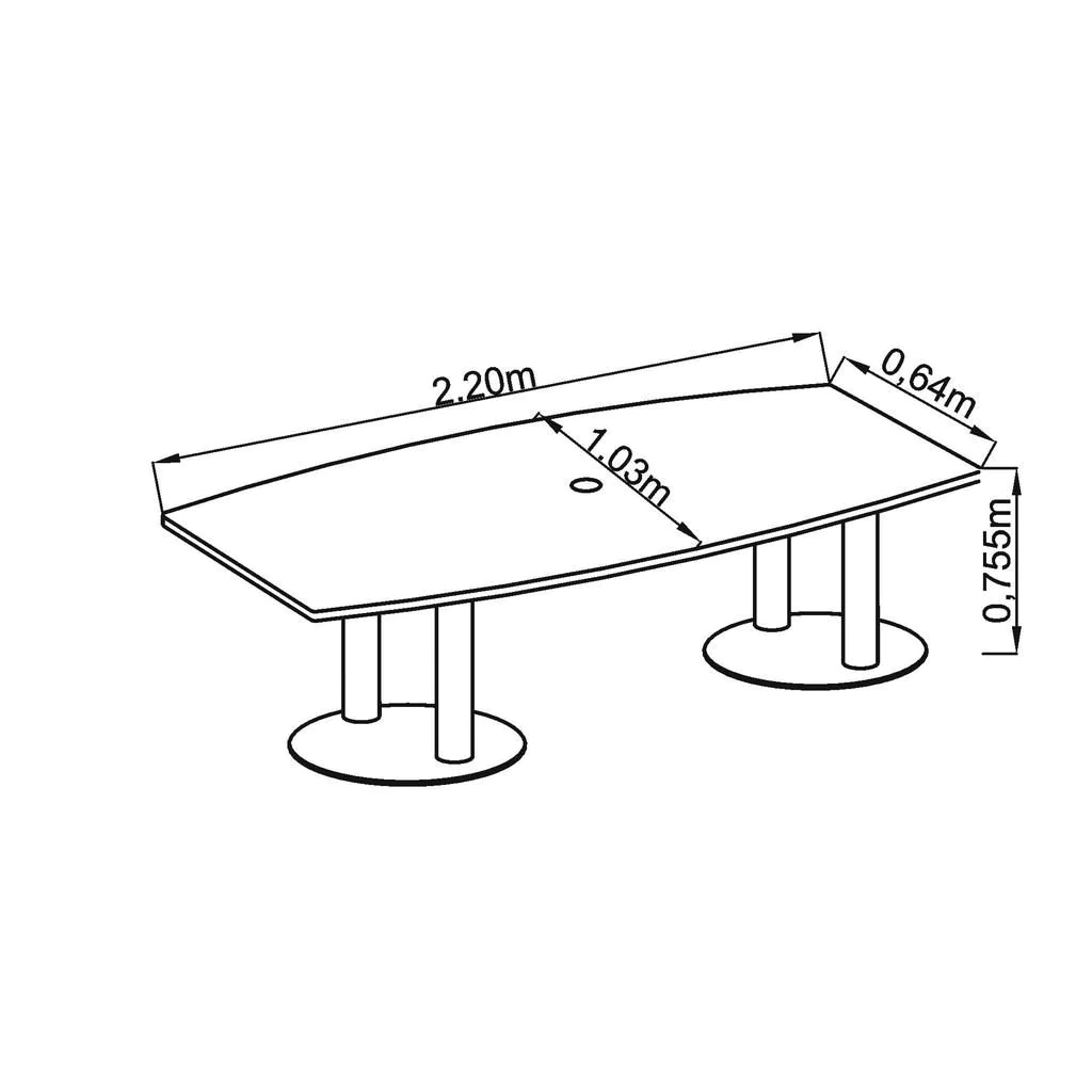 Konferenztisch KT-S Freiform von Hammerbacher - Produktbild 7 von 13