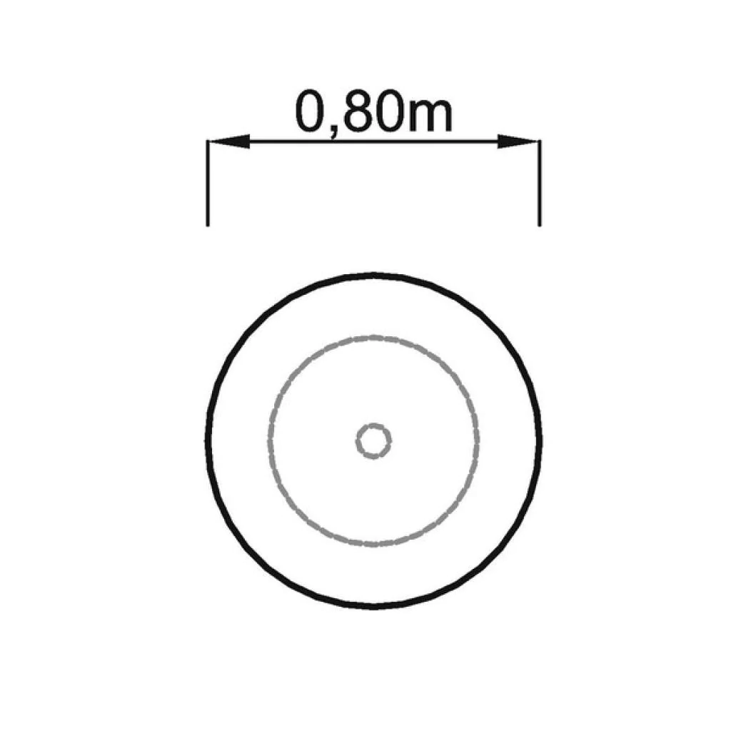 Säulentisch Rund Ø 80 cm - Chrom von Hammerbacher - Produktbild 9 von 10