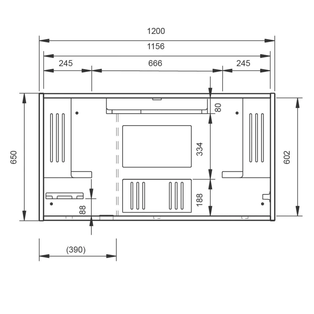 Wandschreibtisch Mini Office von Hammerbacher - Produktbild 7 von 10
