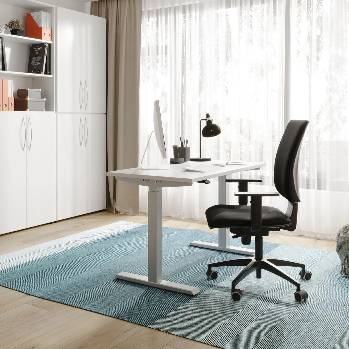 Höhenverstellbarer Schreibtisch XMST6 von Hammerbacher - Produktbild 8 von 9