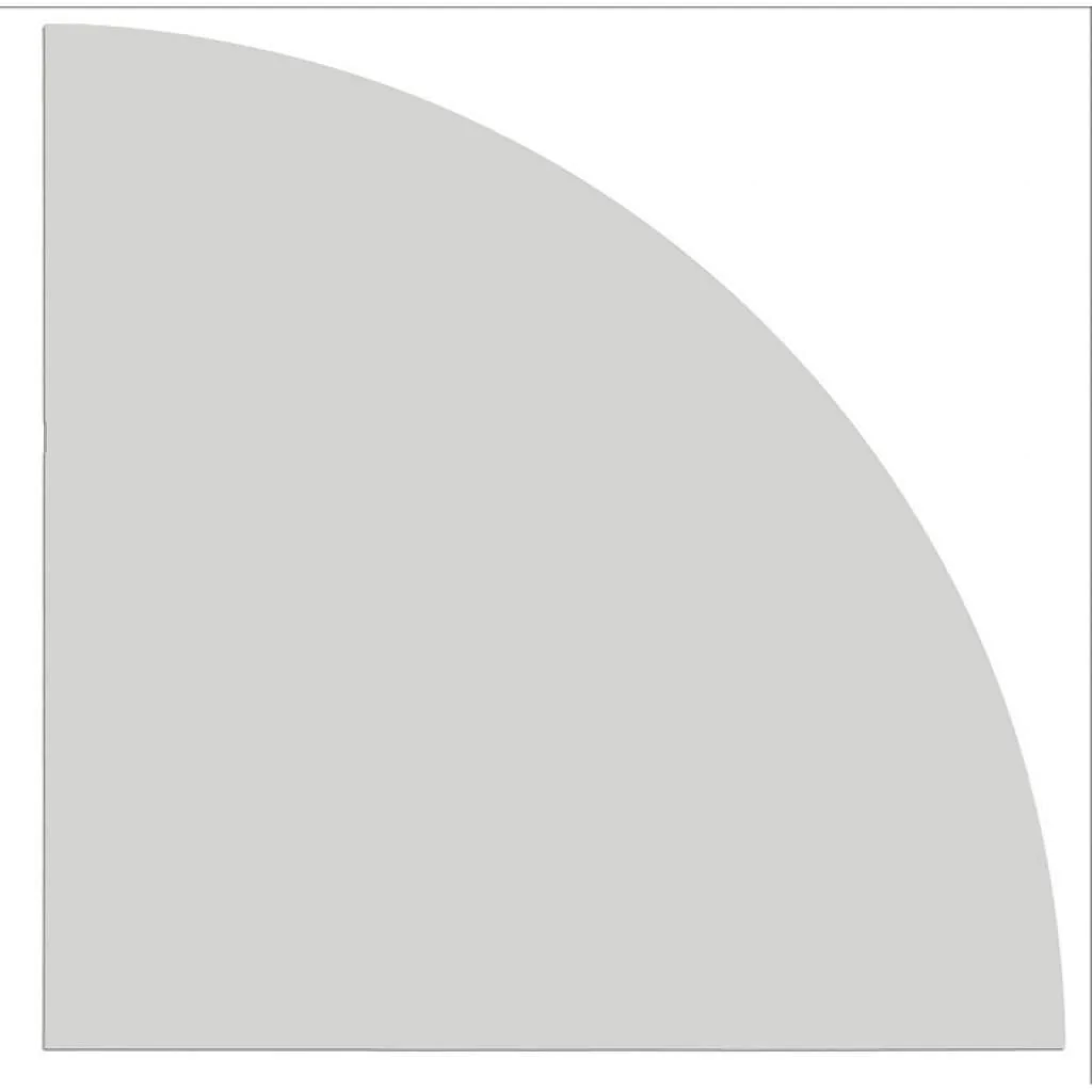 Tischplatte K Viertelkreis 80 x 80 cm von Hammerbacher - Produktbild 1 von 5