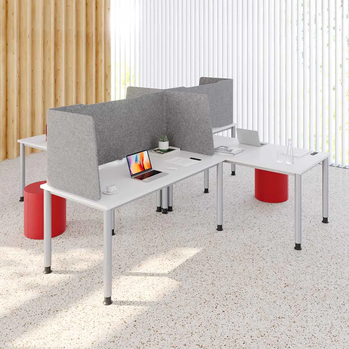 Tischtrennwand Akustik U-Form von Hammerbacher - Produktbild 5 von 15