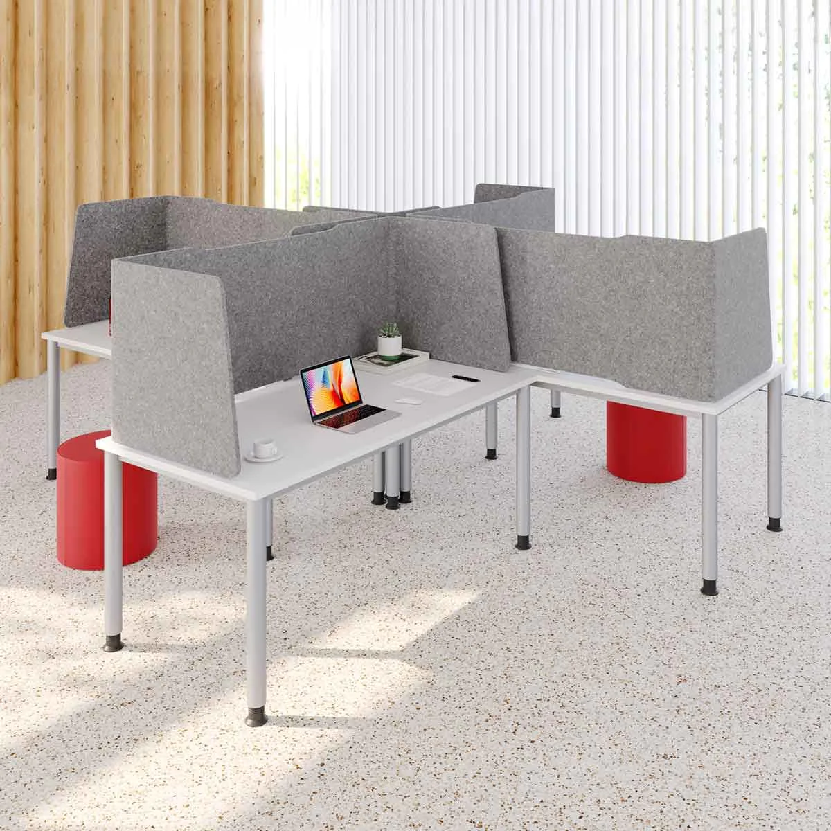 Tischtrennwand Akustik U-Form von Hammerbacher - Produktbild 8 von 15