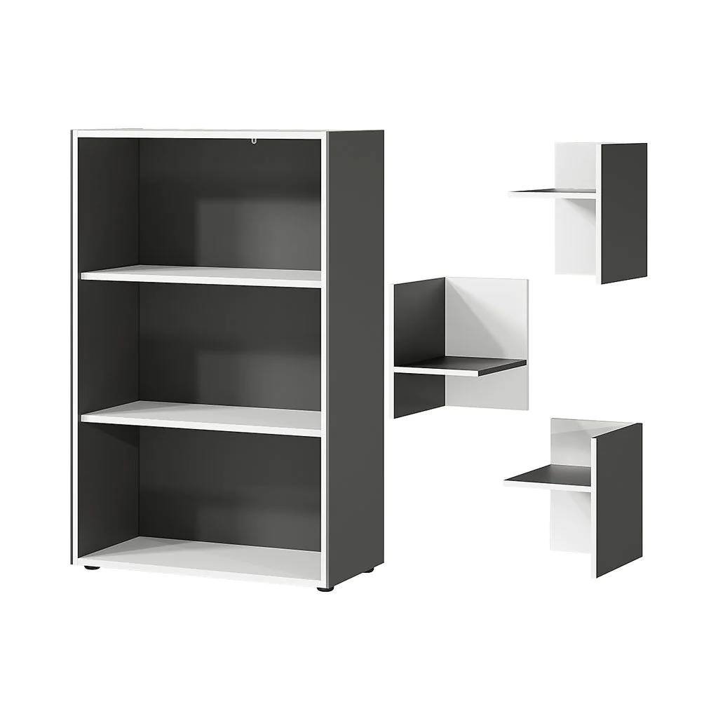 Büro-Set Pasadena 1 - Graphit/Weiß von BME home - Produktbild 1 von 7