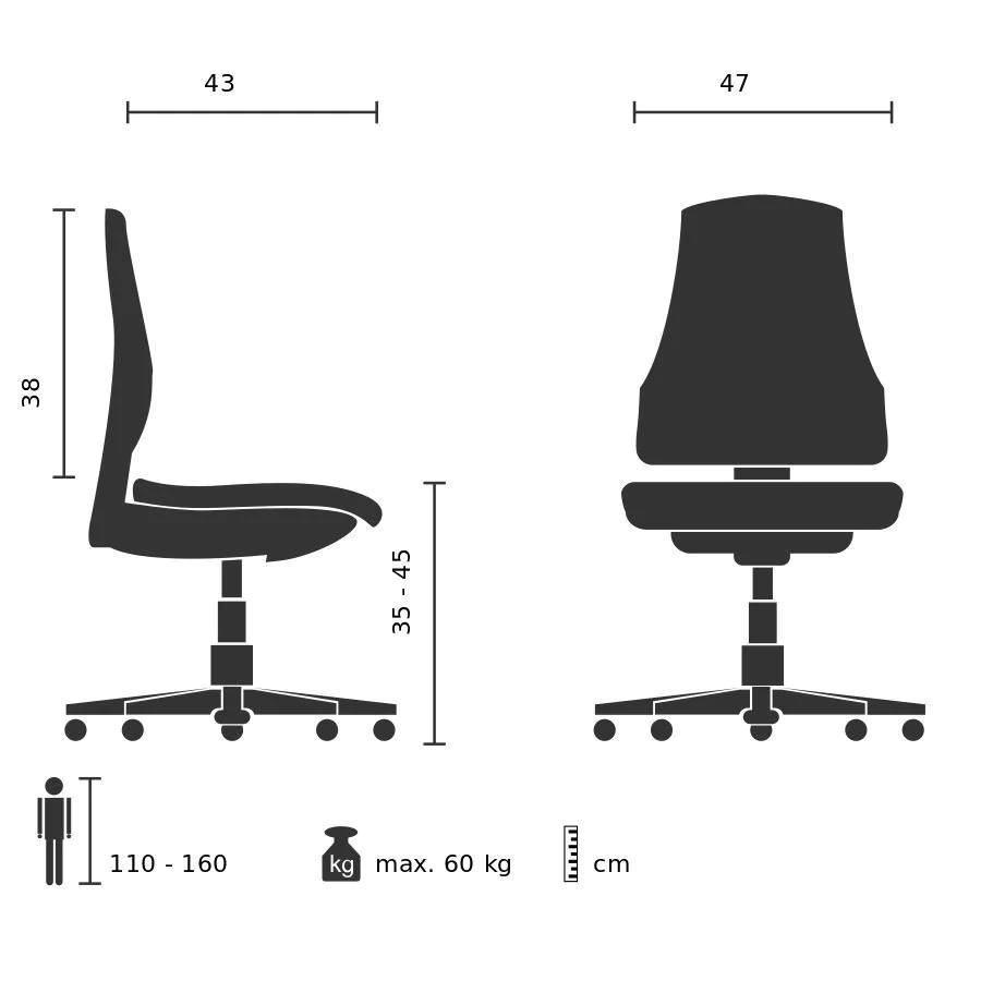Kinderschreibtischstuhl Kinderstuhl JOY II Stoff von HJH - Produktbild 9 von 20