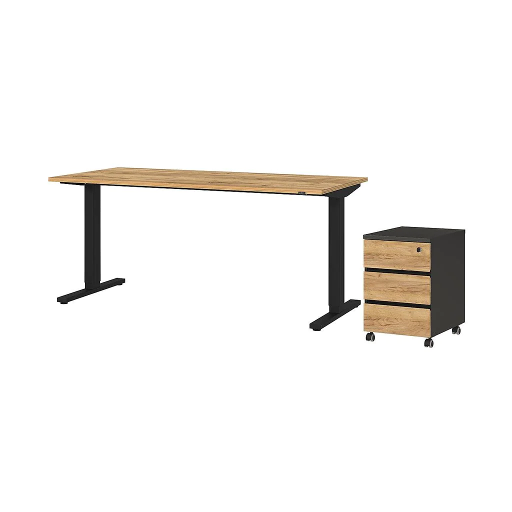 Büro-Set Lissabon 8 - Graphit/Navarra-Eiche von BME home - Produktbild 1 von 5