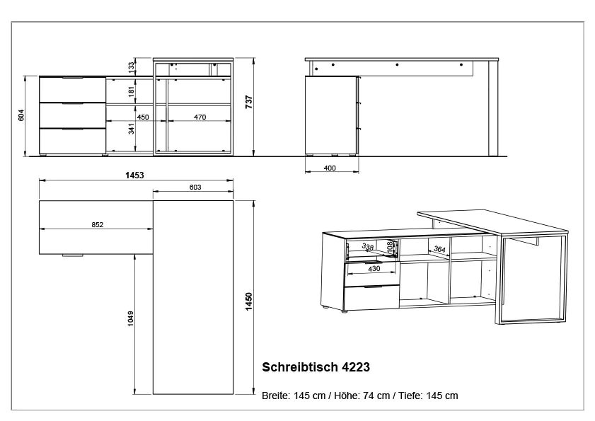 Büro-Set Ancona 1 von BME home - Produktbild 3 von 9