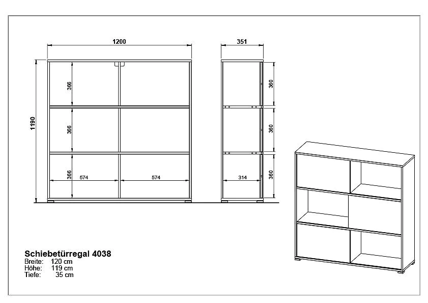 Schiebetürenschrank 4038 von BME home - Produktbild 5 von 9