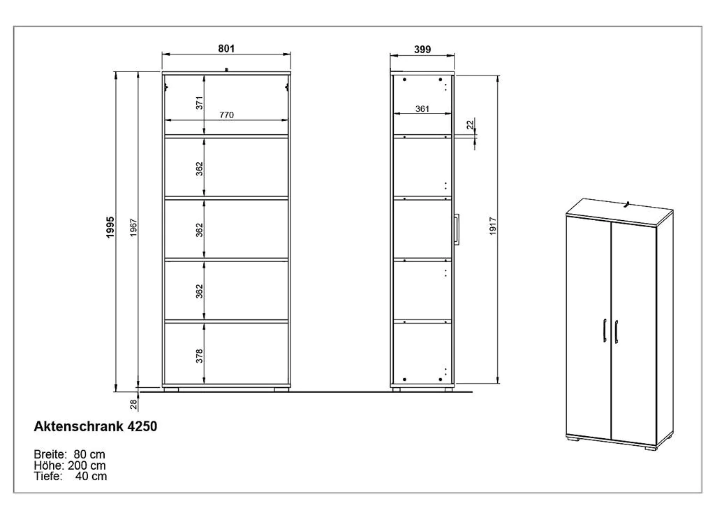 Aktenschrank 4250 von BME home - Produktbild 9 von 9