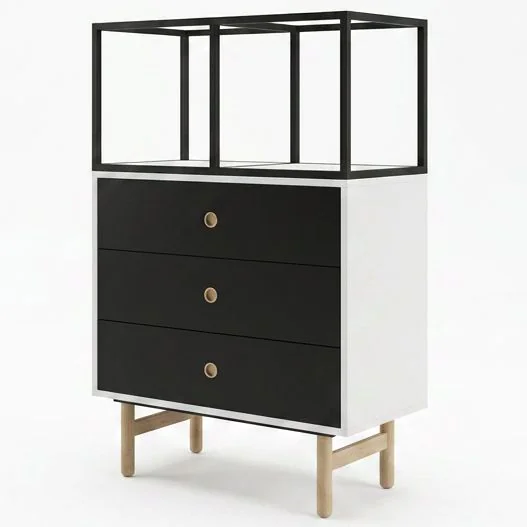 Bridge Schubladenschrank mit 3 Schubladen inkl. Regaltop von Bisley - Produktbild 4 von 4