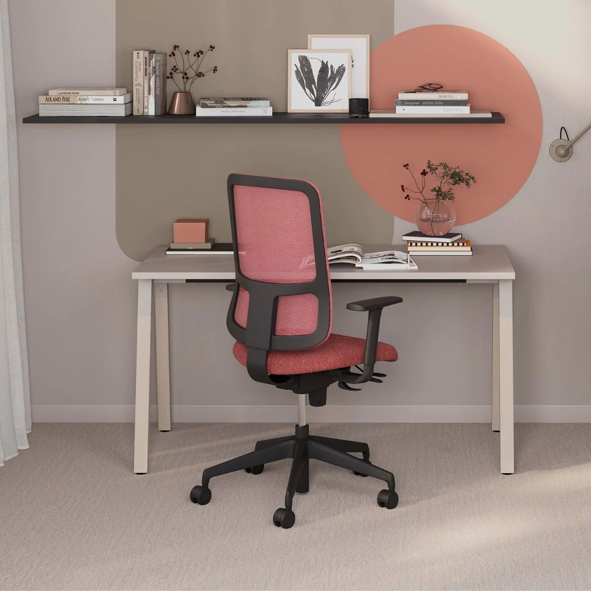 Bürostuhl Utila Black - NST-UTILA SWIVEL-CHAIR-UPH/P BLACK