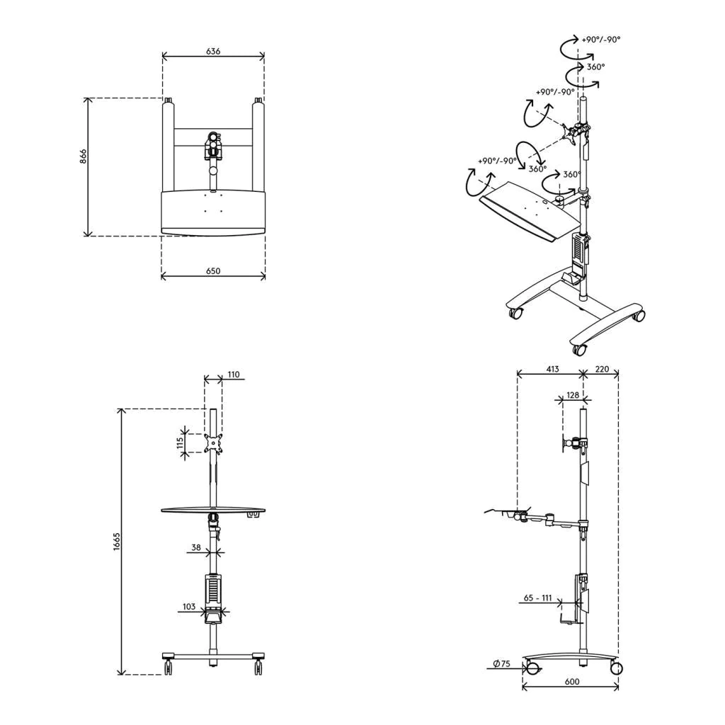 Viewmate Workstation - Fußbden 7XX  von Dataflex - Produktbild 5 von 5