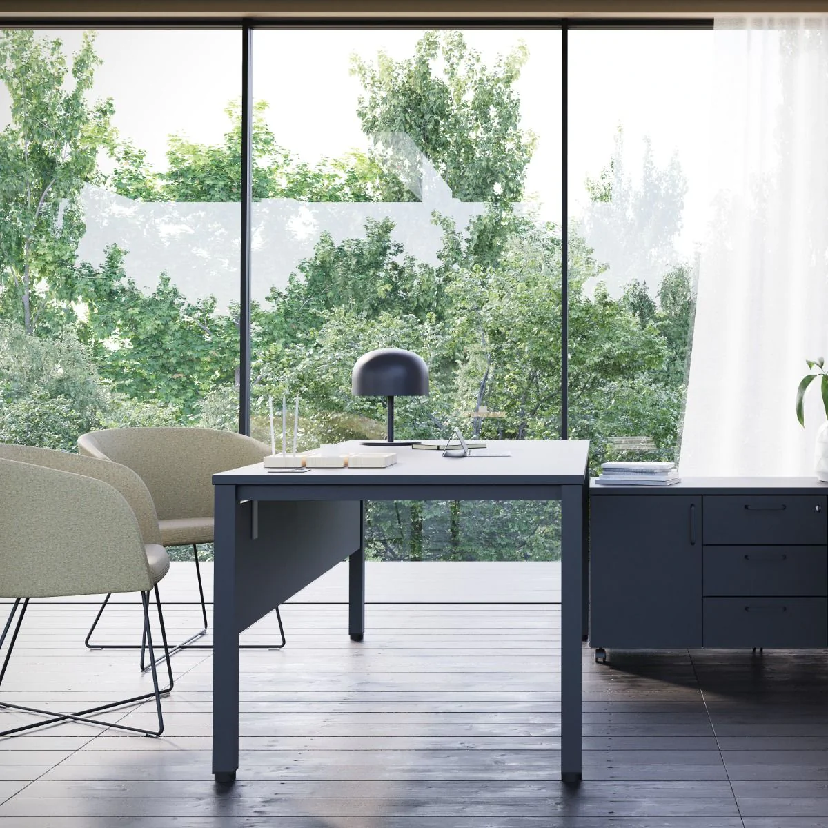 Schreibtisch E10 Rundrohr 4-Fuß von Nowy Styl - Produktbild 6 von 8