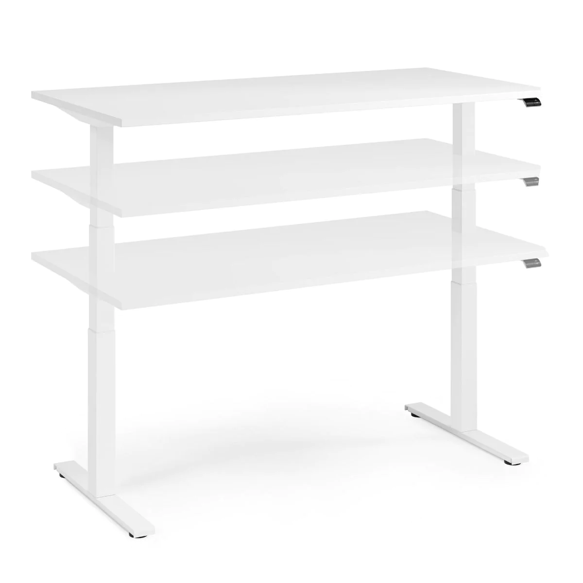 fouraction Schreibtisch, 80-220 cm, elektrisch höhenverstellbar, 2 Motoren von fm Büromöbel - Produktbild 3 von 6
