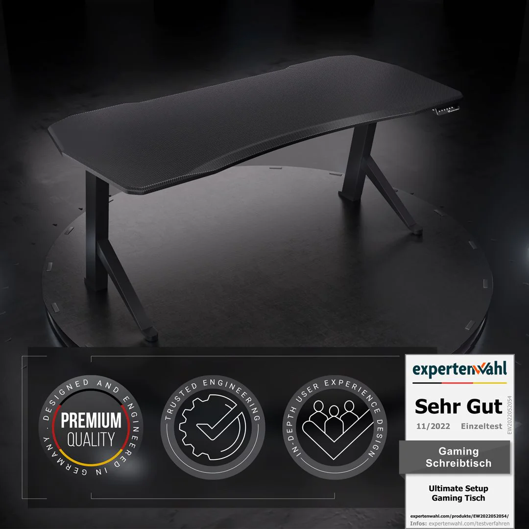 Höhenverstellbarer Gaming Schreibtisch von Ultimate Setup - Produktbild 10 von 16