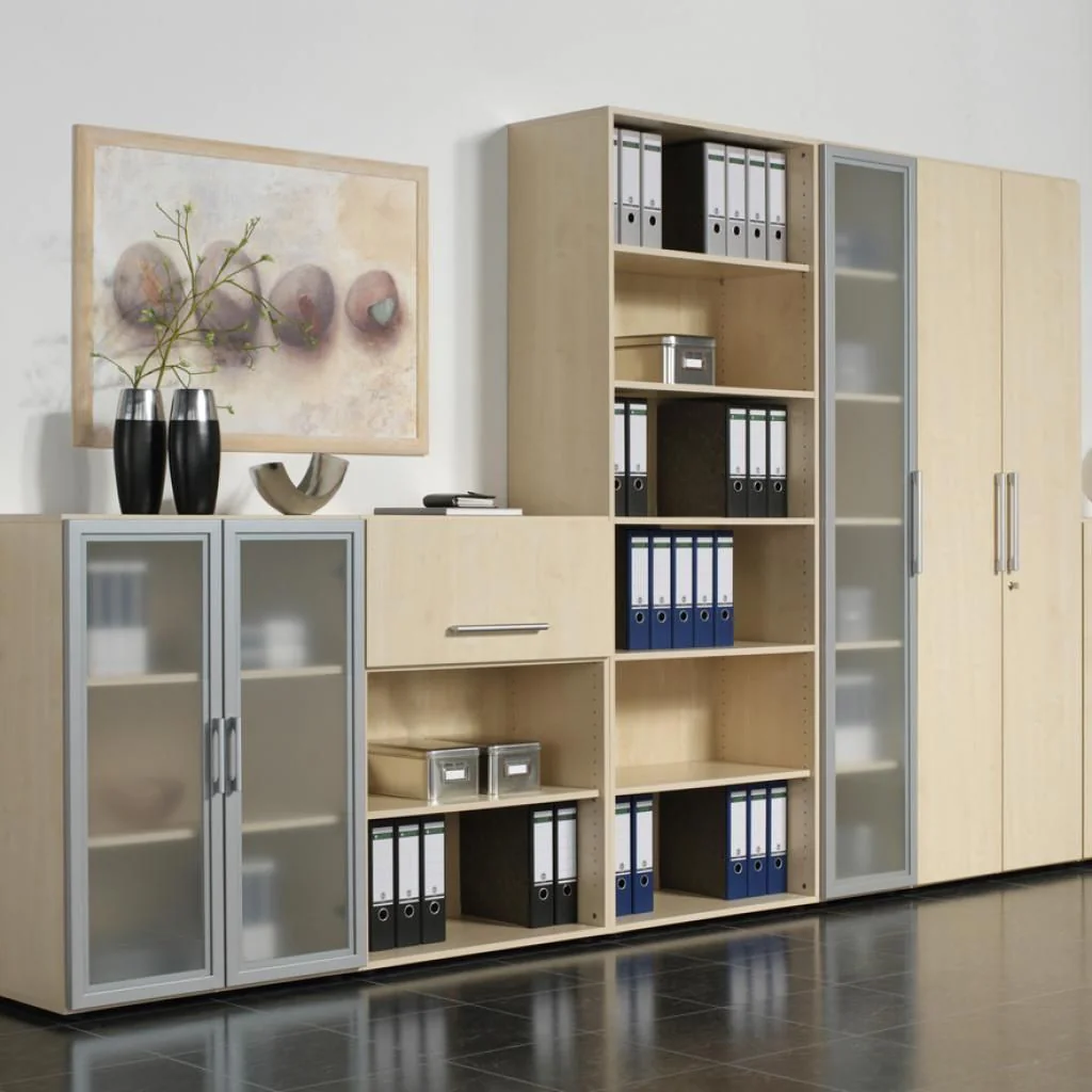 Aktenschrank Flex 6 OH - Glas - eintürig von Geramöbel - Produktbild 8 von 9