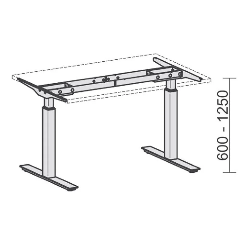 Kabelkanal abklappbar Elektro Pro - Silber von Geramöbel - Produktbild 3 von 7
