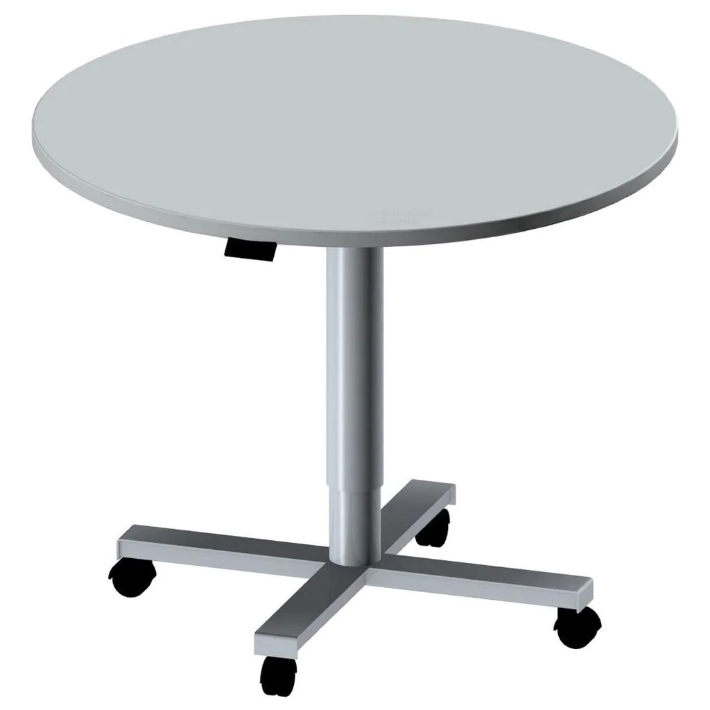 Hubsäulentisch Ø 90 cm mit Fußkreuz von Geramöbel - Produktbild 5 von 6