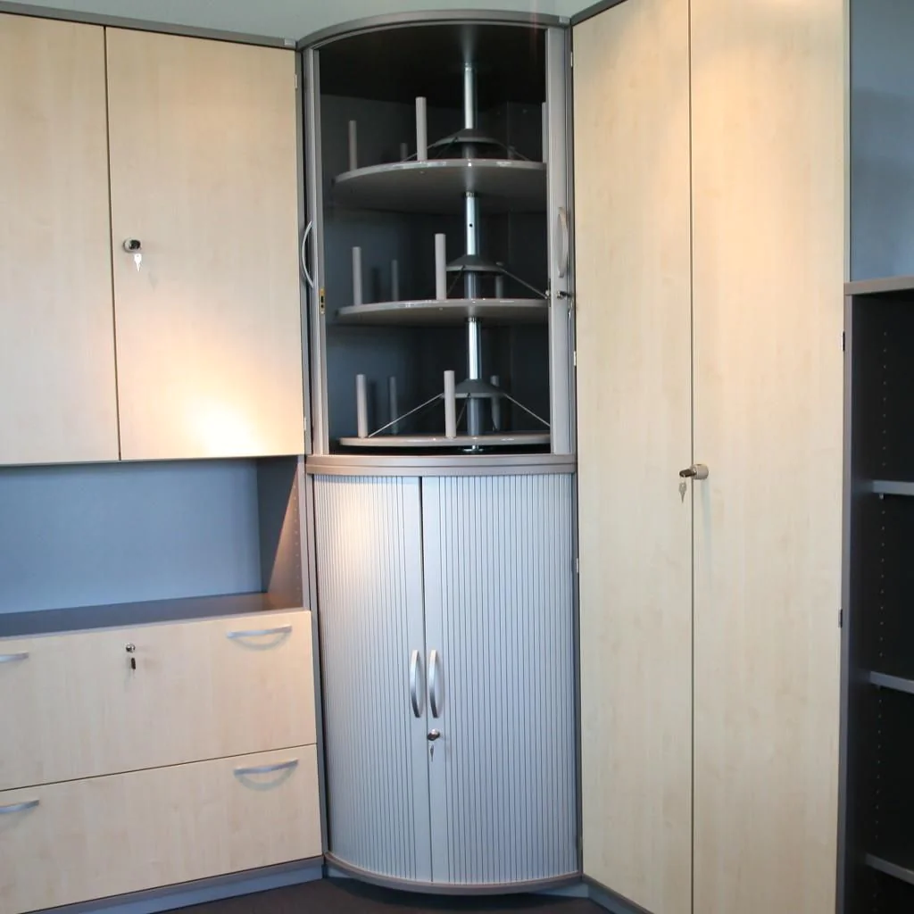 Rollladenschrank Pro 3 OH mit Ordnerrondell von Geramöbel - Produktbild 4 von 10