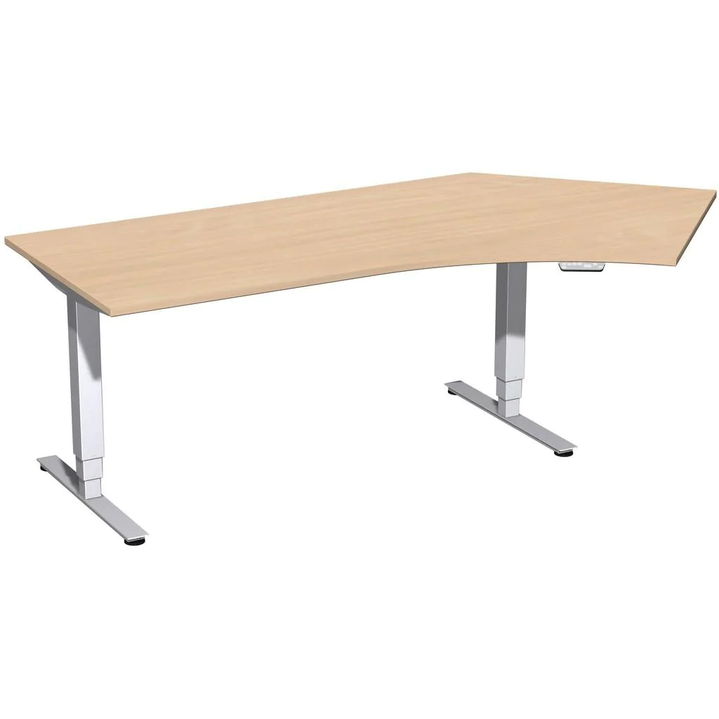 Höhenverstellbarer Schreibtisch Elektro Pro+ Winkelform von Geramöbel - Produktbild 2 von 9