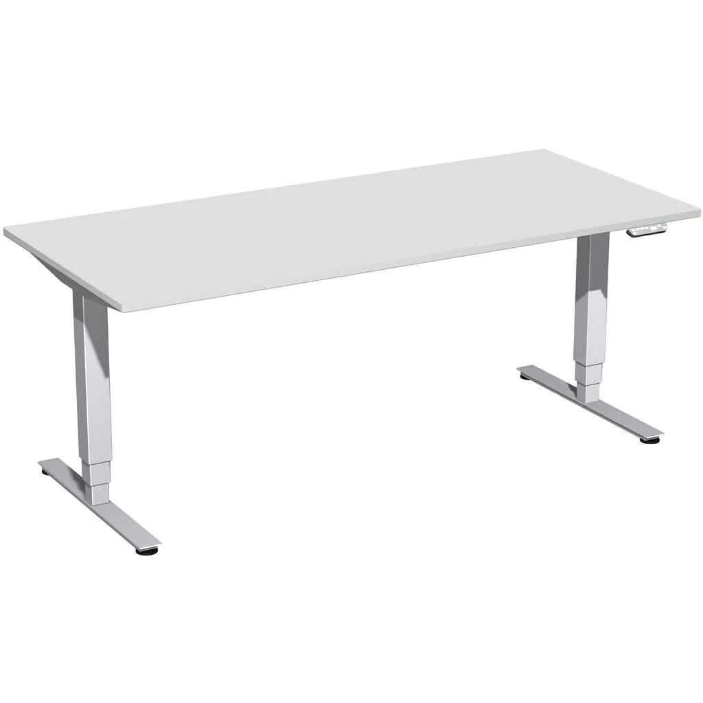 Höhenverstellbarer Schreibtisch Elektro Pro+ Rechteckform von Geramöbel - Produktbild 8 von 12