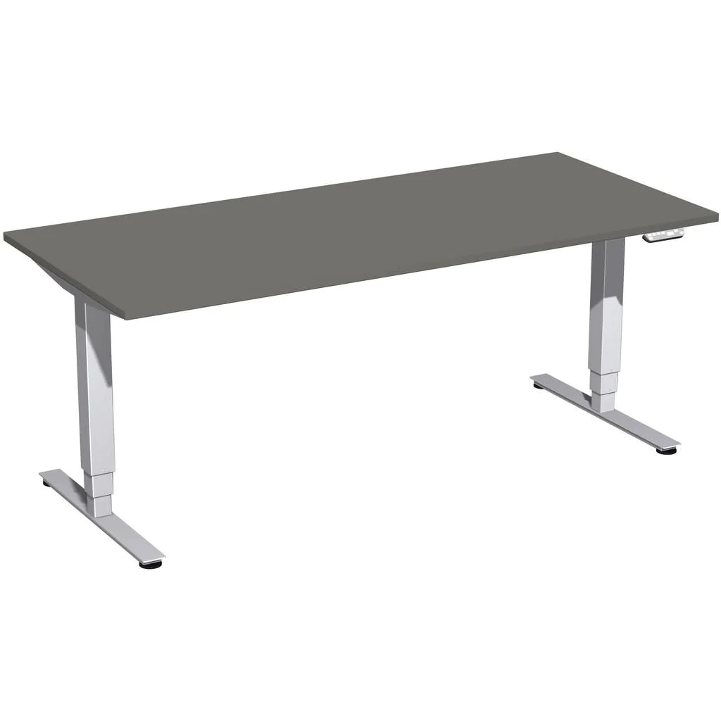 Höhenverstellbarer Schreibtisch Elektro Pro+ Rechteckform von Geramöbel - Produktbild 9 von 12