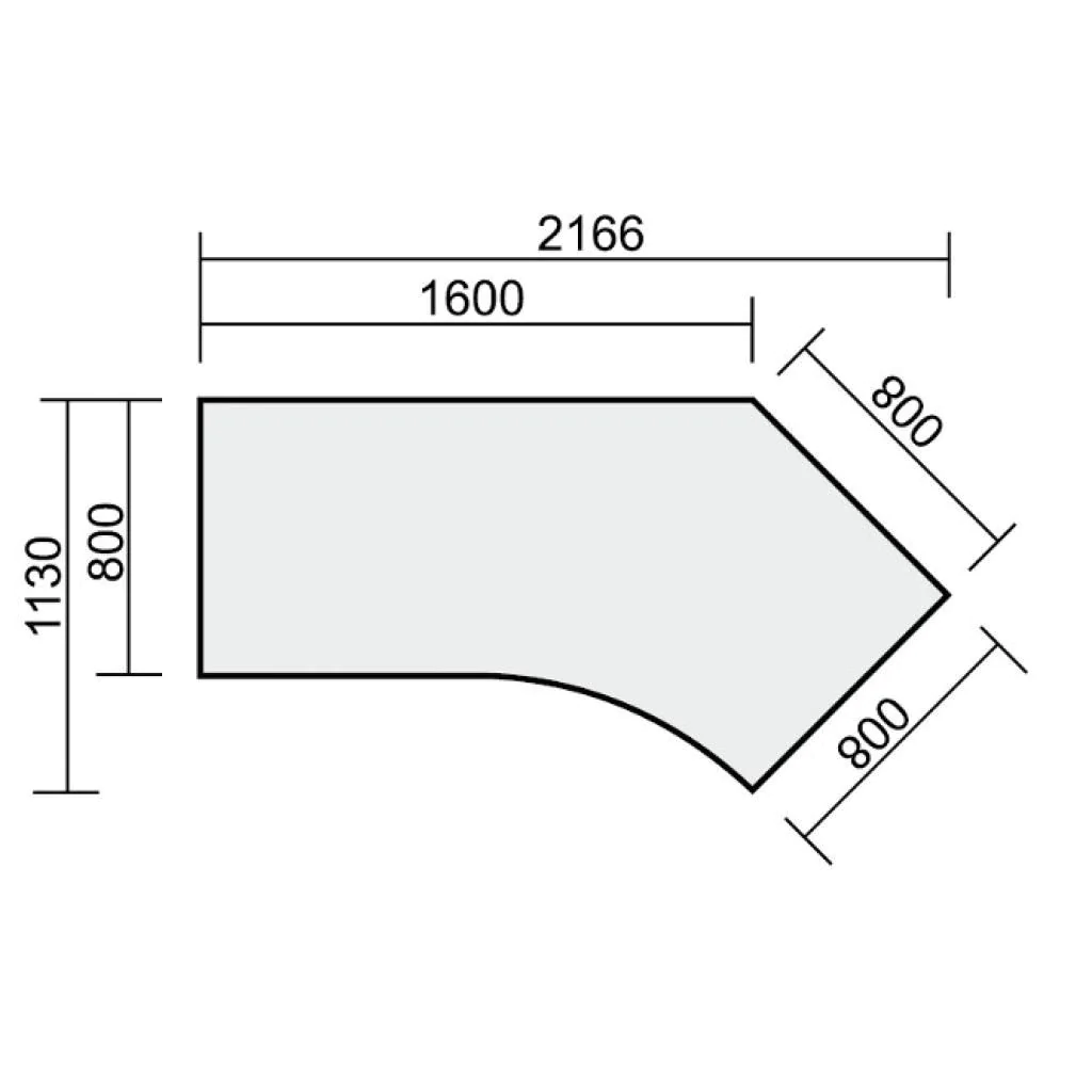 Schreibtisch C-Flex 135° von Geramöbel - Produktbild 10 von 19
