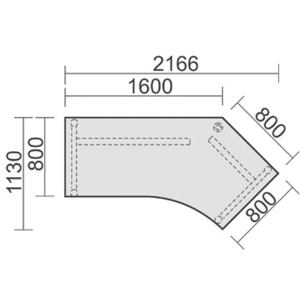 Schreibtisch 4-Pro 135° von Geramöbel - Produktbild 4 von 9