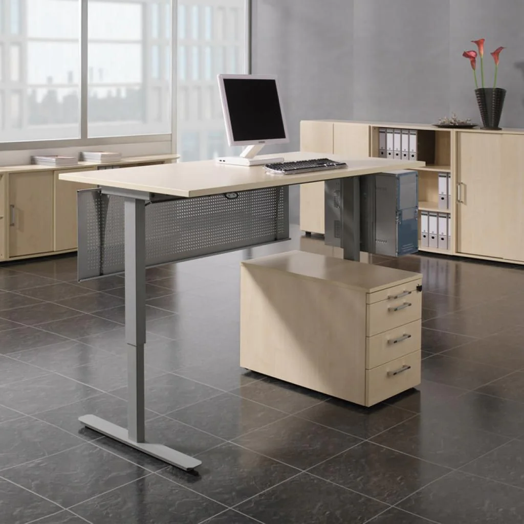 Höhenverstellbarer Schreibtisch Elektro Flex Freiform von Geramöbel - Produktbild 9 von 9
