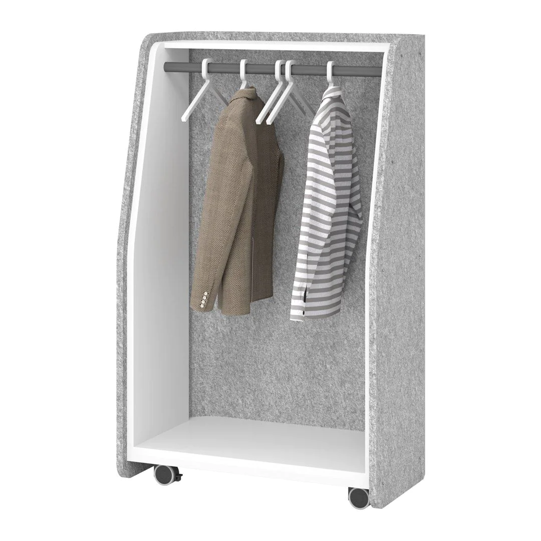 Mobile Garderobe GMA1 mit Akustikeinhausung von Hammerbacher - Produktbild 2 von 6