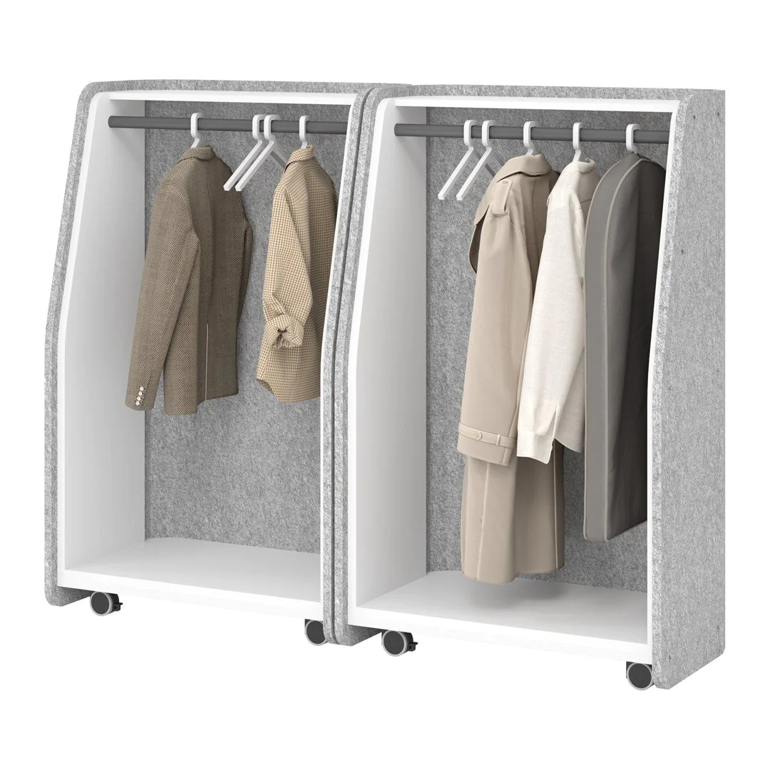 Mobile Garderobe GMA1 mit Akustikeinhausung von Hammerbacher - Produktbild 5 von 6