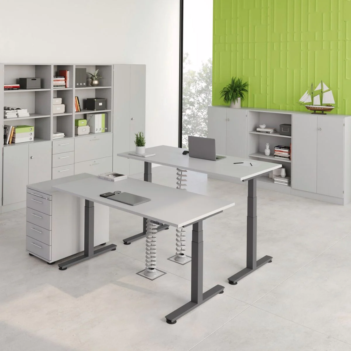 Höhenverstellbarer Schreibtisch XDSM von Hammerbacher - Produktbild 3 von 16