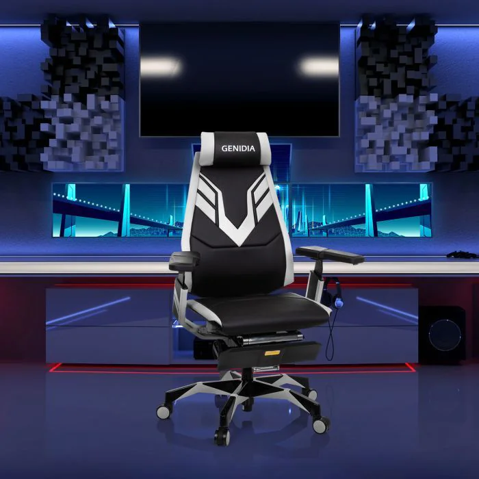 High End Gamingstuhl GENIDIA ELITE PRO schwarz/weiß von HJH - Produktbild 1 von 6