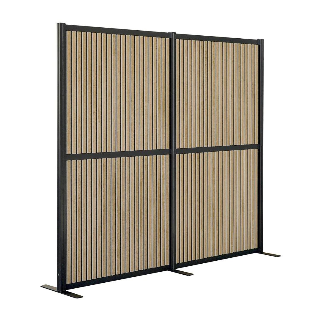 Akustik Trennwand Stellwand FLEXMIUT MODUL 167x192 PET braun schwarz von HJH - Produktbild 1 von 5