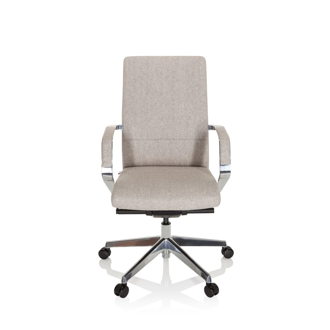 Bürostuhl Drehstuhl BESSONA Stoff beige meliert - HJH-601007