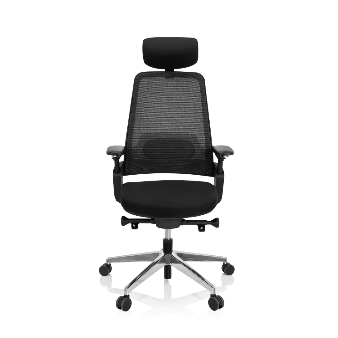 Bürostuhl Drehstuhl BRACIO Stoff schwarz - HJH-608991